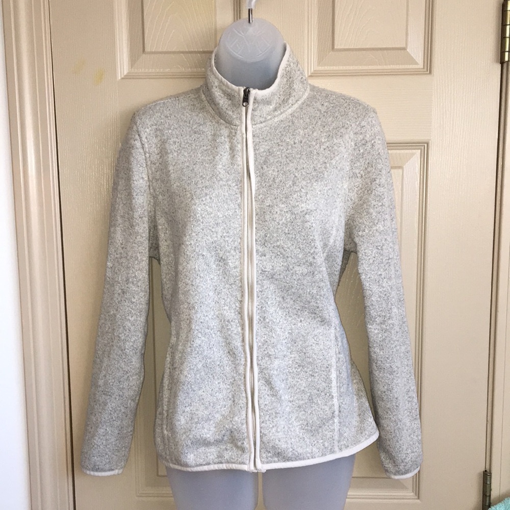 Bass Maine Oatmeal zipper sweatshirt medium GUC - Picture 2 of 10